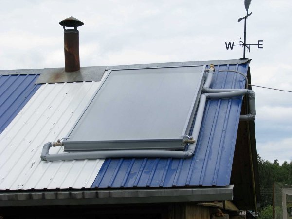 система солнечного нагрева воды на даче