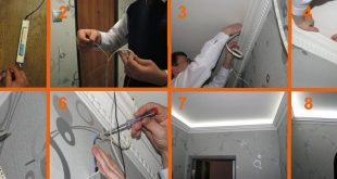 Монтаж светодиодной ленты на натяжной потолок