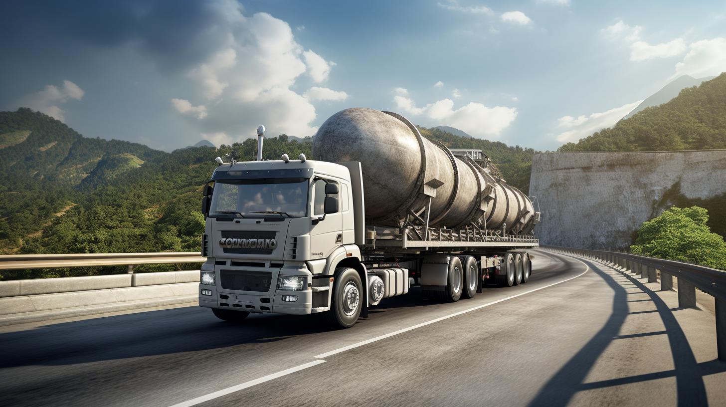 Transportation of cement by road transport фото