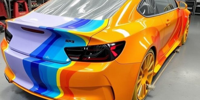 Как оклеить авто цветным полиуретаном?