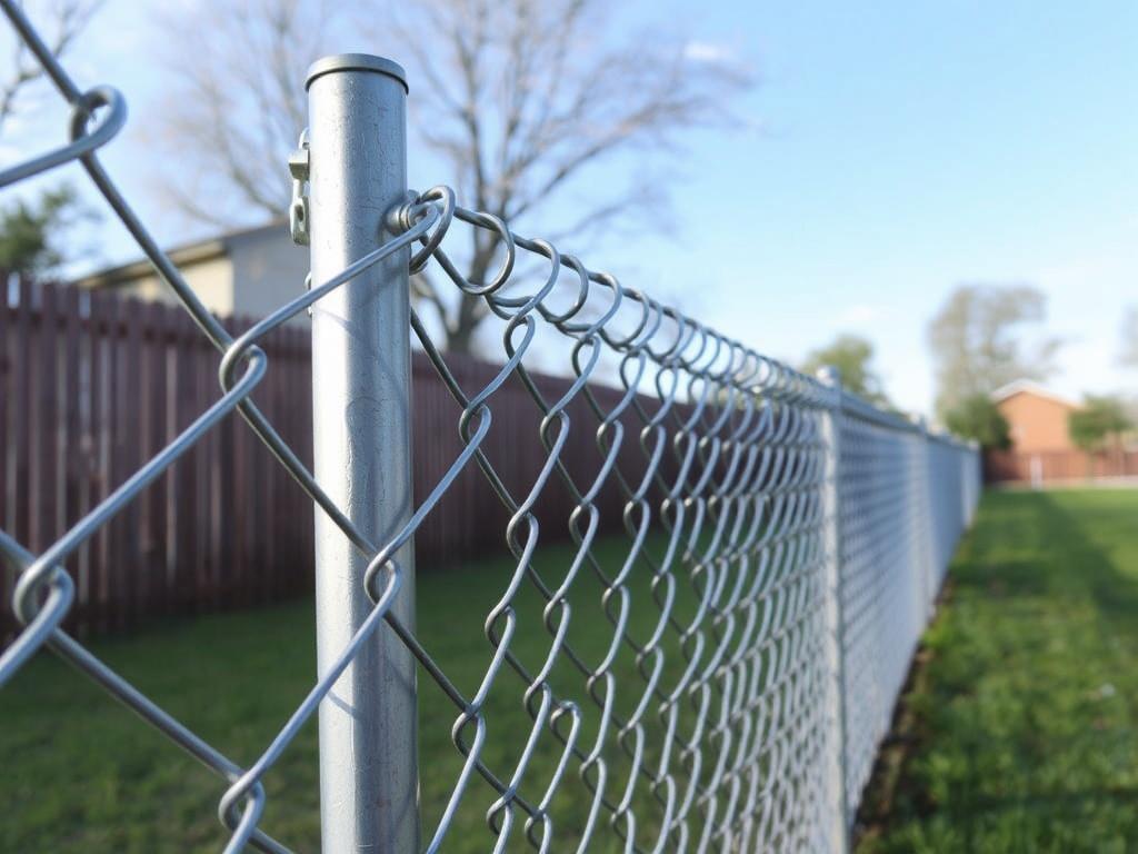 Gitter mesh fence versus chain-link fenceфото