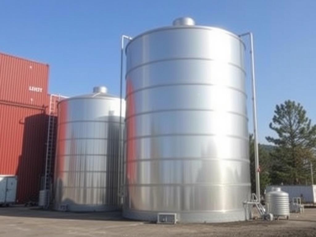 Vertical steel tanks (RVS)фото