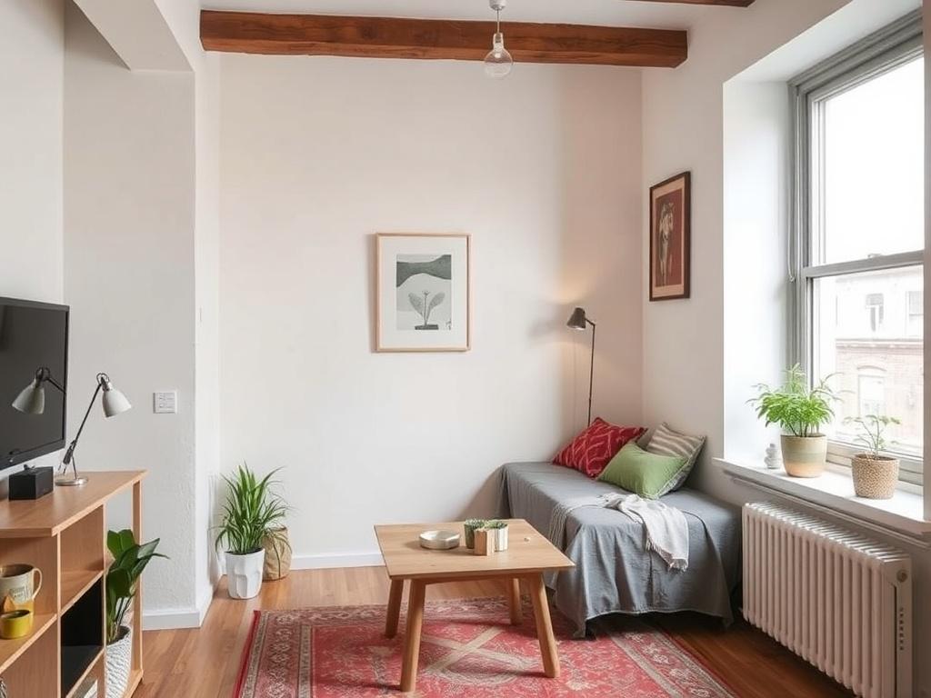 Budget renovation of a one-room apartmentфото