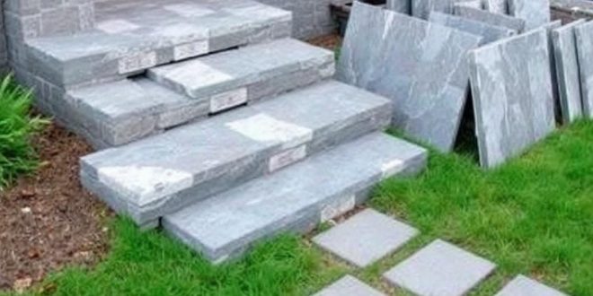 Каменные изделия для дома и улицы: ступени, бордюры, плиты — выбор, обработка, монтаж