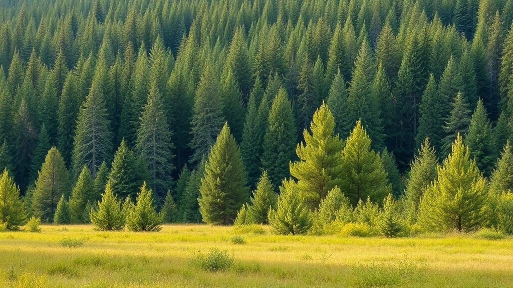 coniferous treesфото