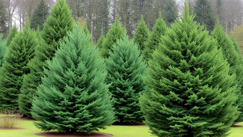 Coniferous trees for the plot.фото